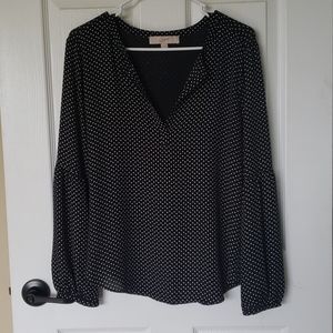 NWOT LOFT Polka-dot Bell Sleeve Blouse